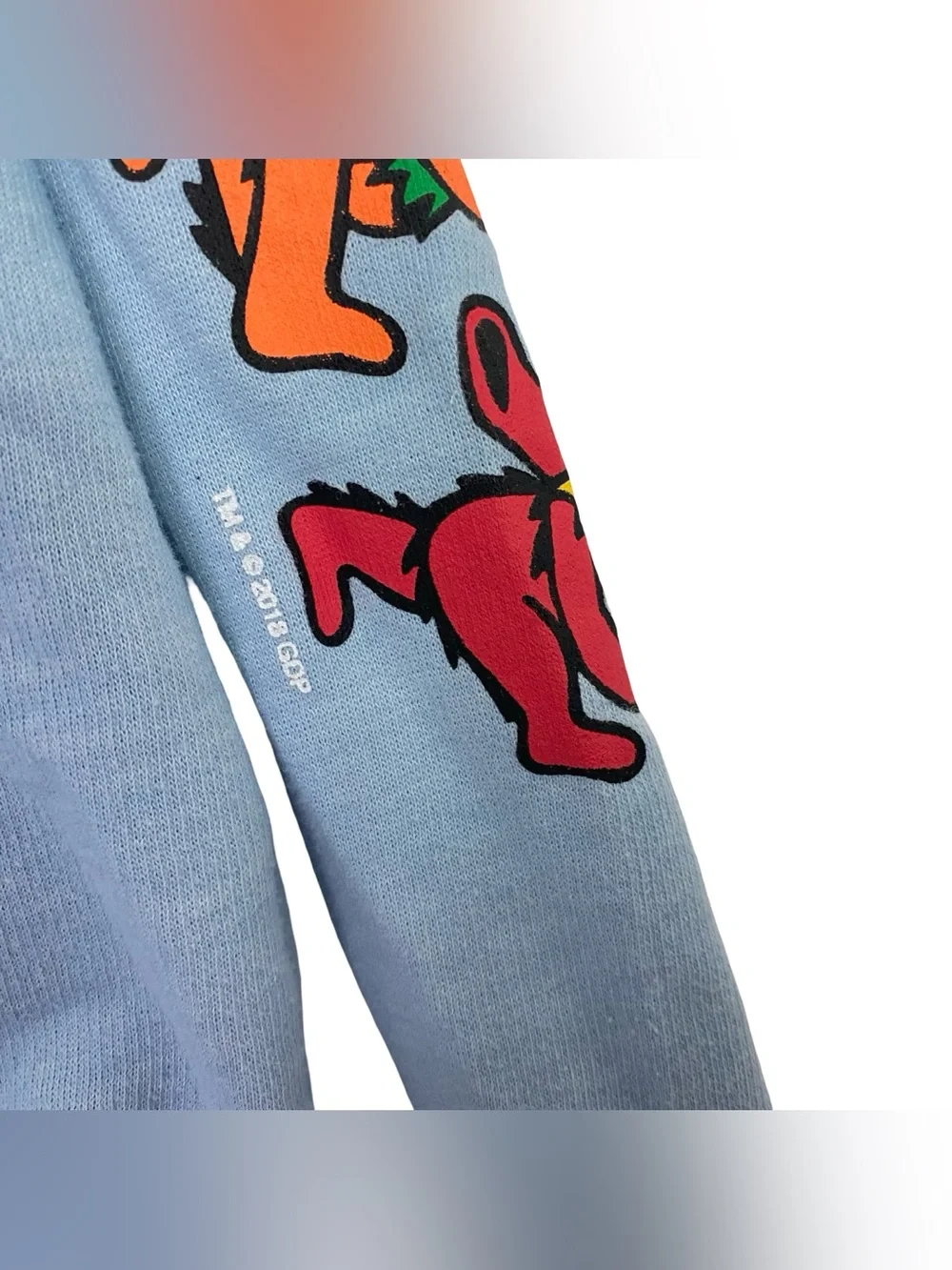 Grateful Dead Hoodie Sweatshirt Pullover Mens Size Medium Unisex Liquid Blue